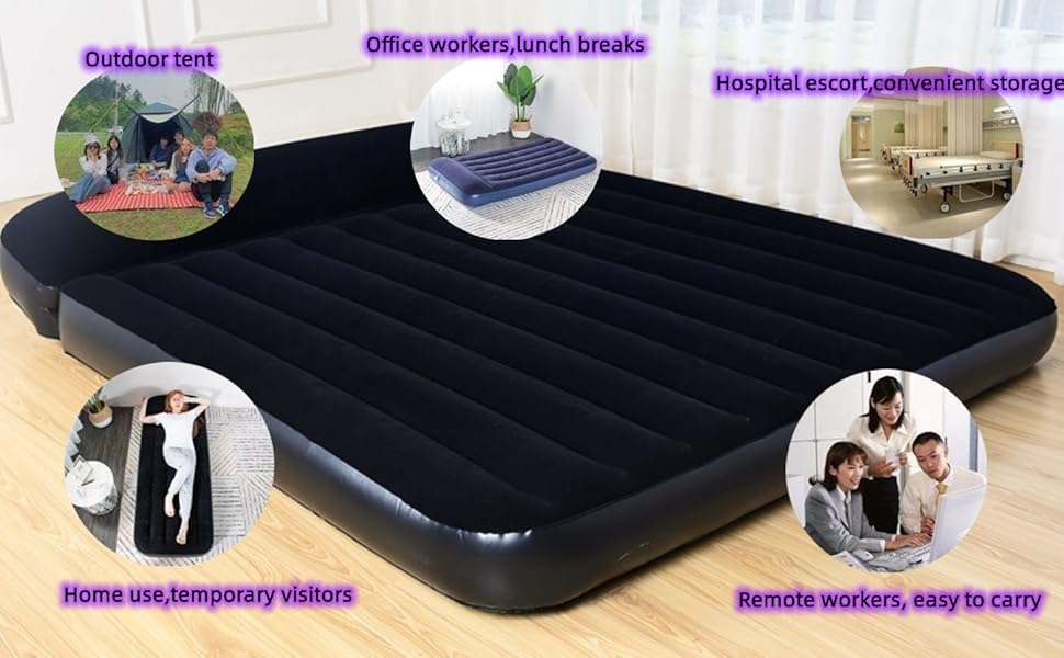 Queen Size Air Mattress for Inflatable Camping Air