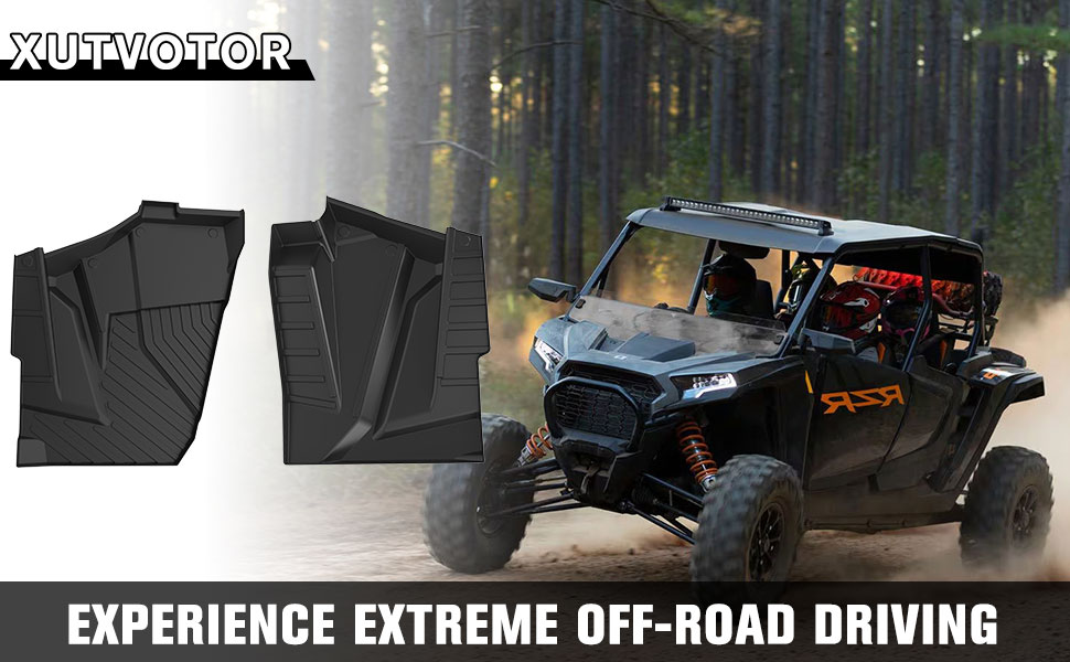 MoGerTor Floor Mats for Polaris RZR XP 1000 2024, TPE Front