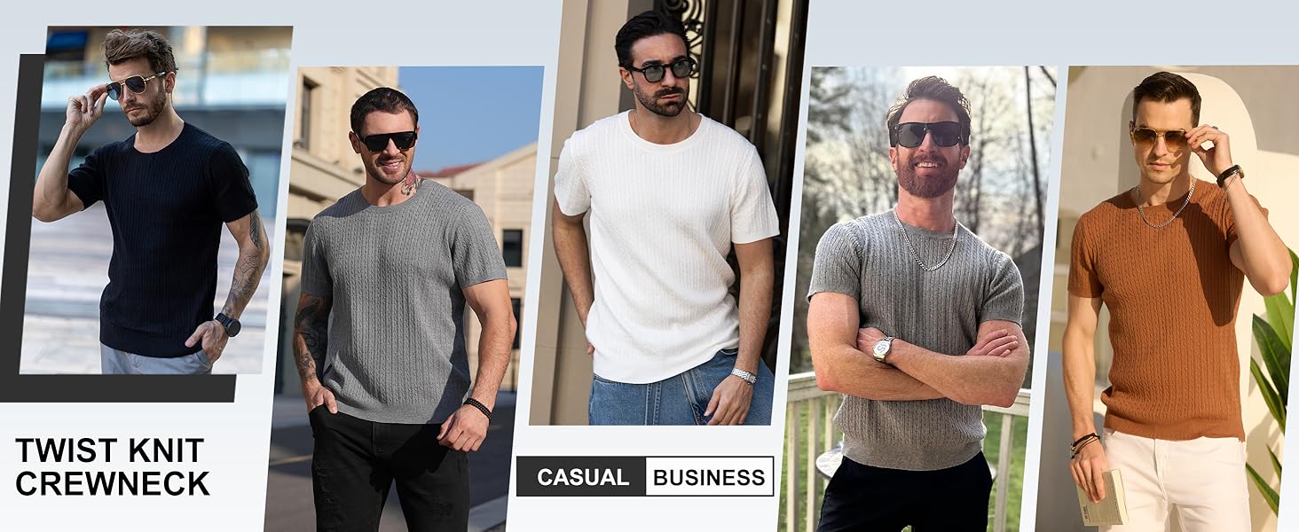 Men's Knit T Shirt ;Men's Fashion T Shirt; Men Dress T Shirt
