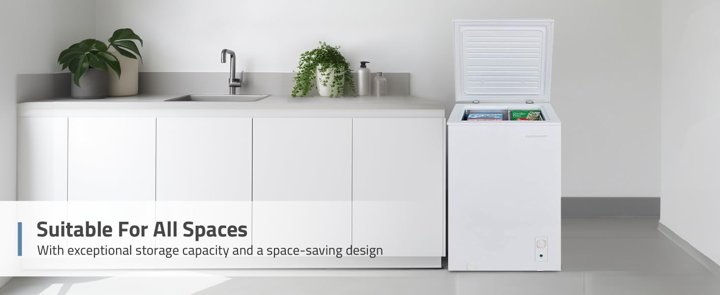 Cookology CCFZ99WH Freestanding 99 Litre, Chest Freezer Suitable for