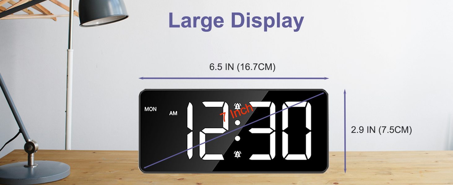 alarm clock large display