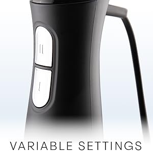 Close up of two speed setting buttons