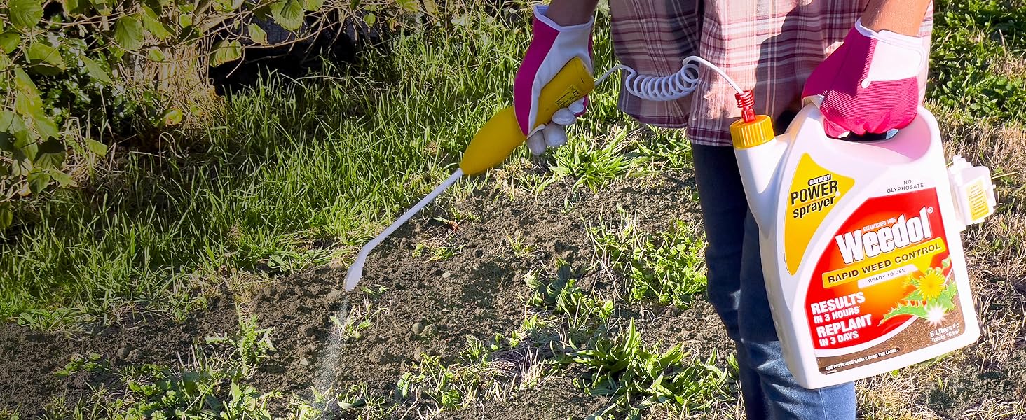 Weedol Rapid Weed Control Power Sprayer in use