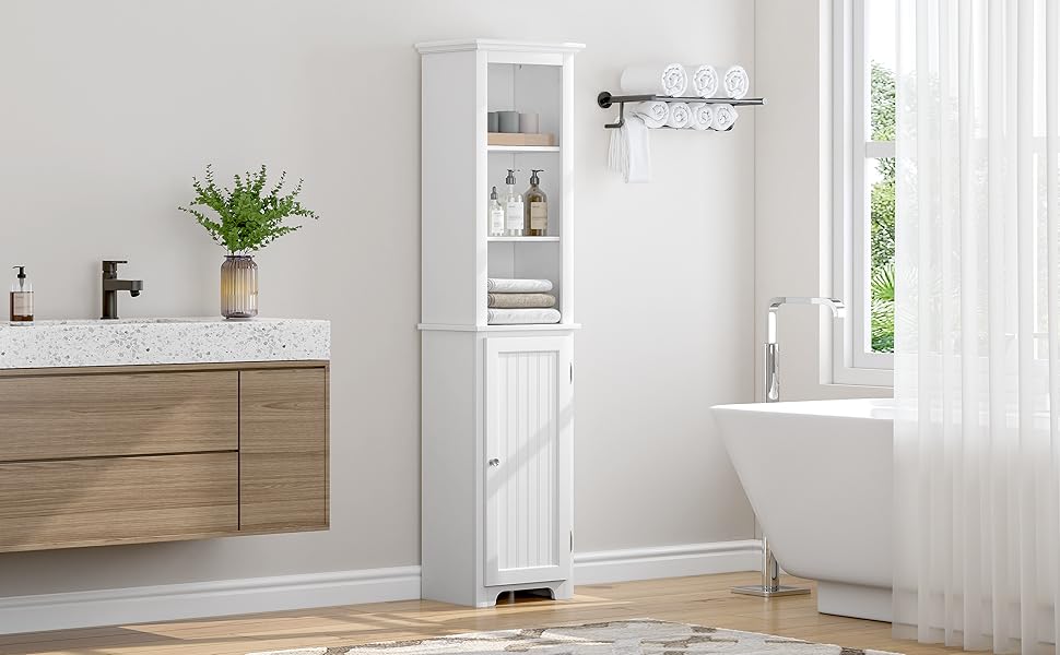UTEX 64" Freestanding Storage Bathroom Tall Silm