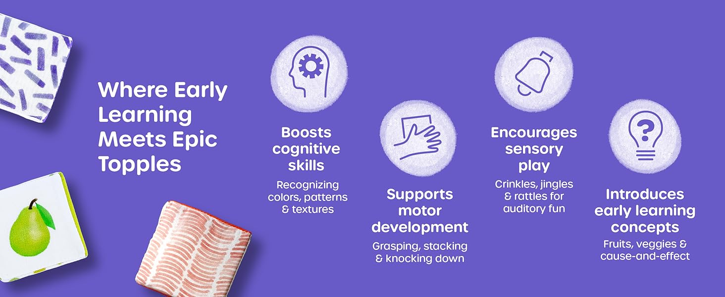 Boosts cognitive skills, Supports motor development