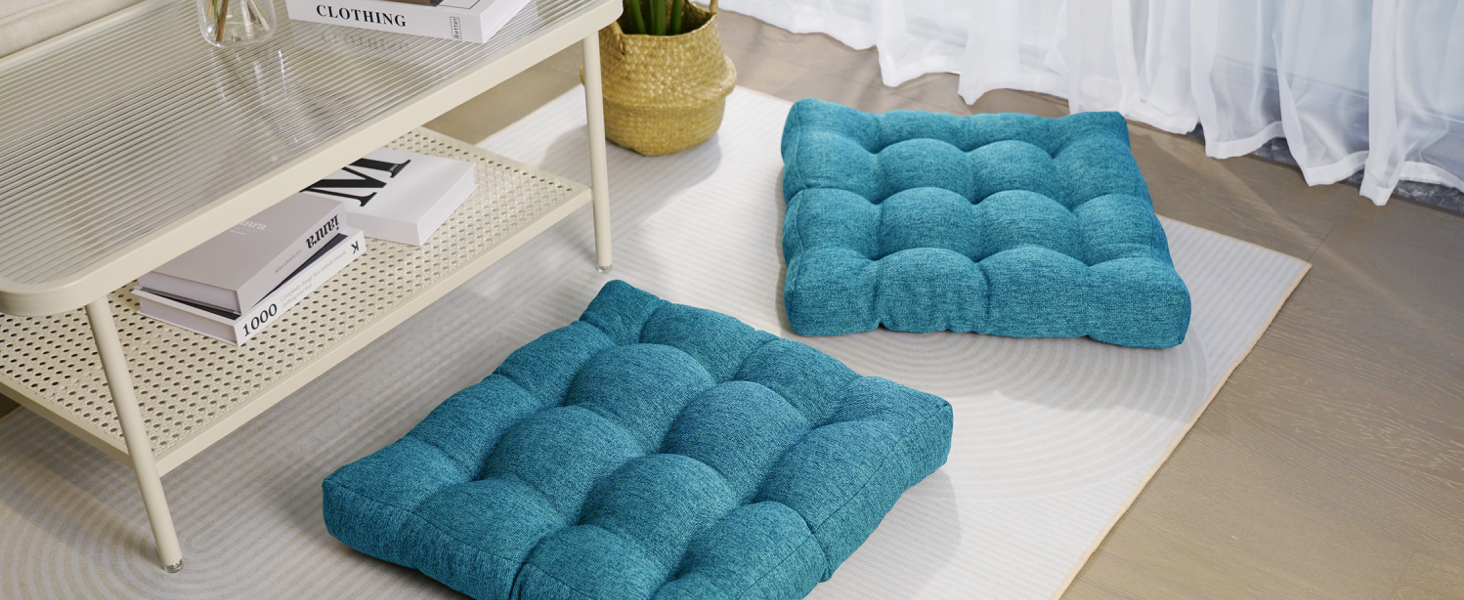 cushions on the floor