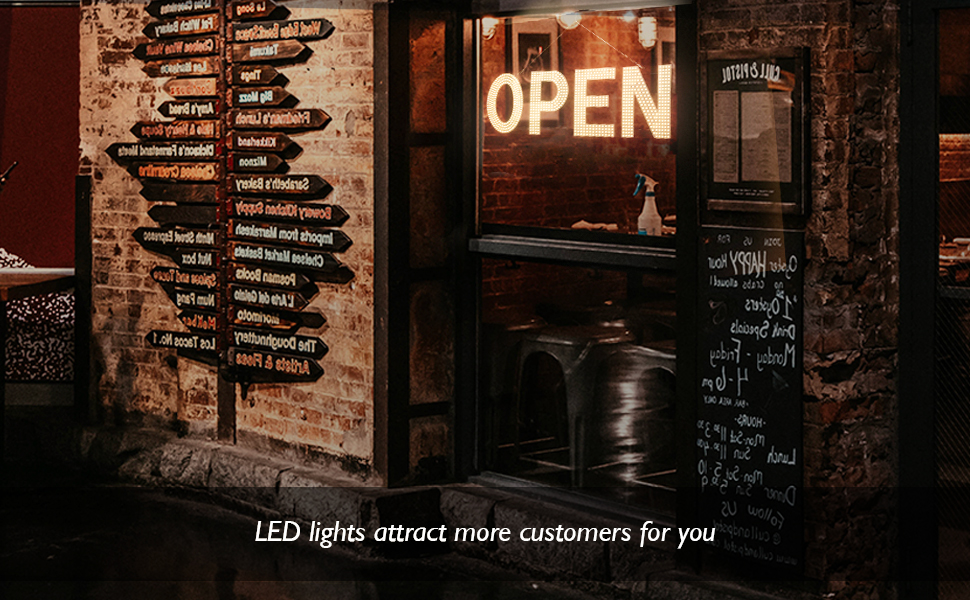 LED Open Sign for Business