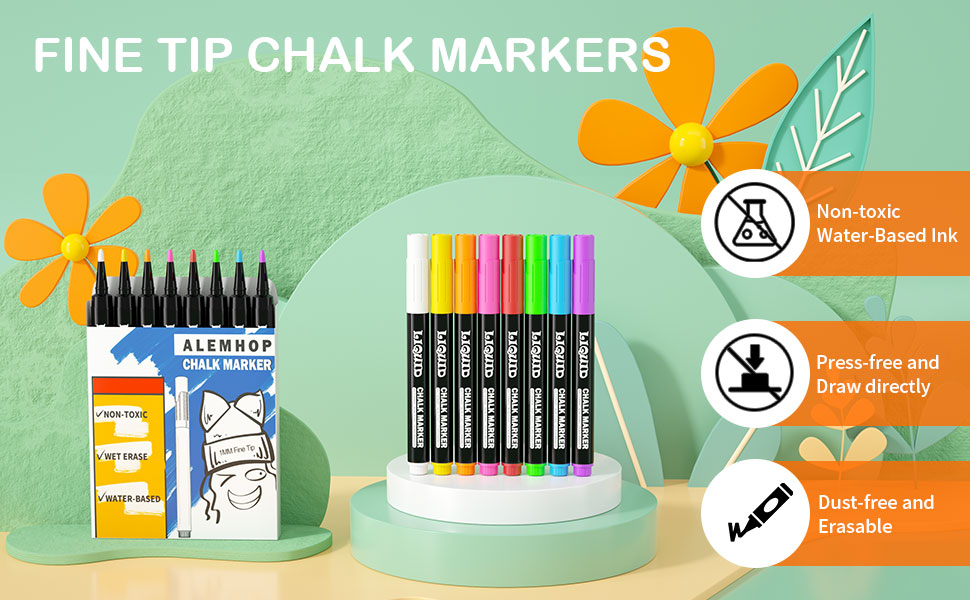 ALEMHOP Chalk Markers for Blackboard Chalkboard Markers