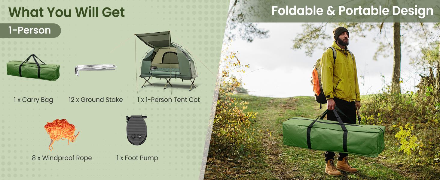 5 in 1 Foldable Camping Tent