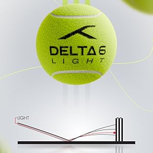 Delta 6 Light Cricket Tennis Balls