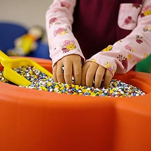 kidfetti, sensory, sand, table, preschool, autism, daycare, playroom, outdoor, indoor, classroom