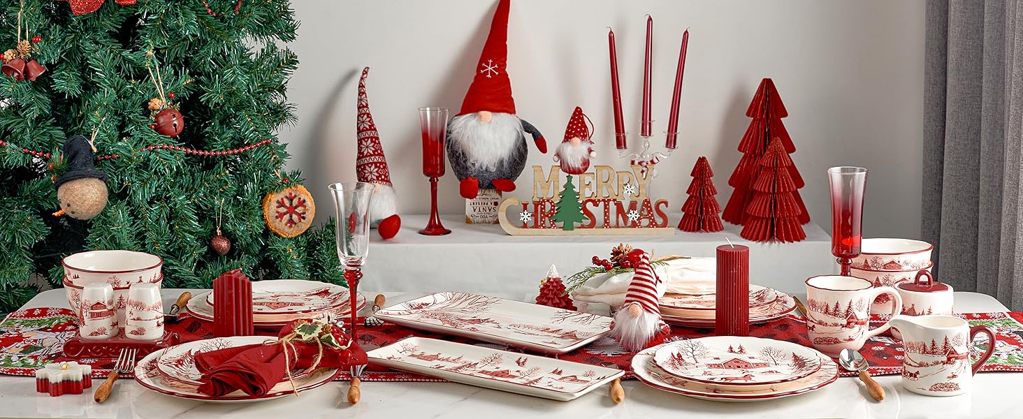 toile de jouy winter wonderland dinnerware