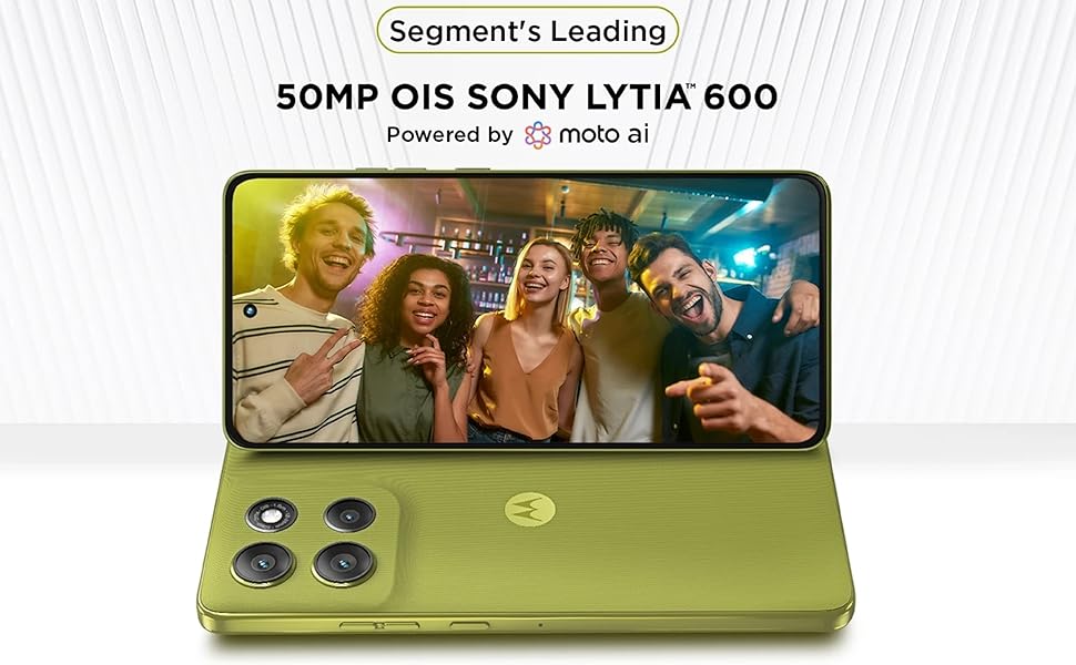 50MP Sony LYT600 OIS camera with moto AI for brilliant photography