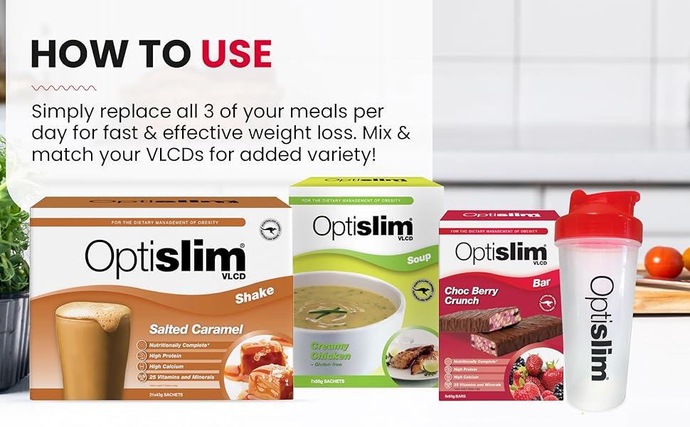 Optislim VLCD Shake Very Low Calorie Diet Meal with High Protein and