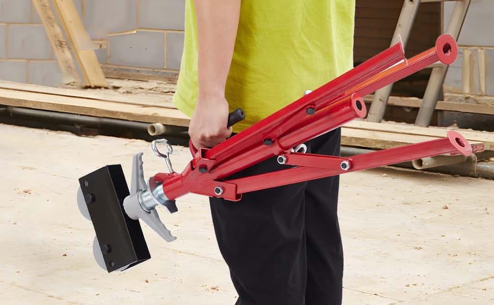 Pipe Jack Stand with Roller Head, 2500lbs Folding Jack