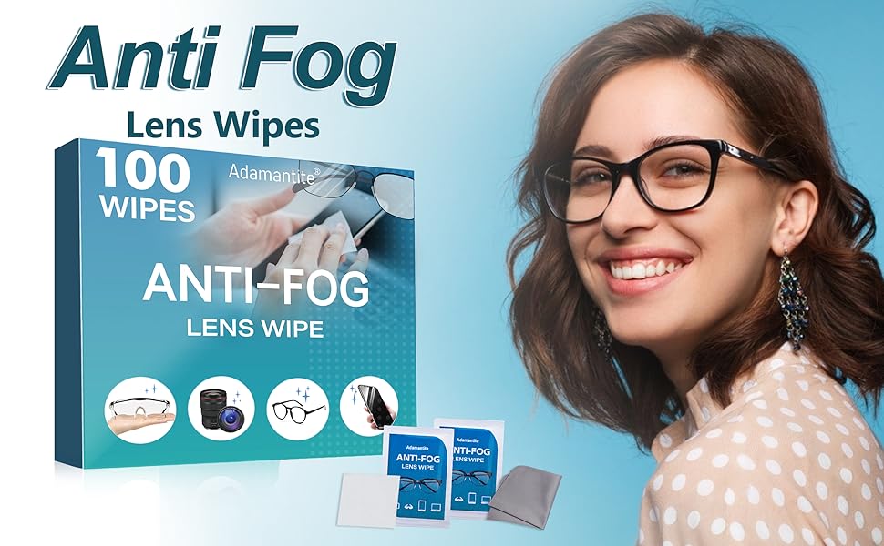 Anti Fog Wipes for Glasses, Premoistened & Individually
