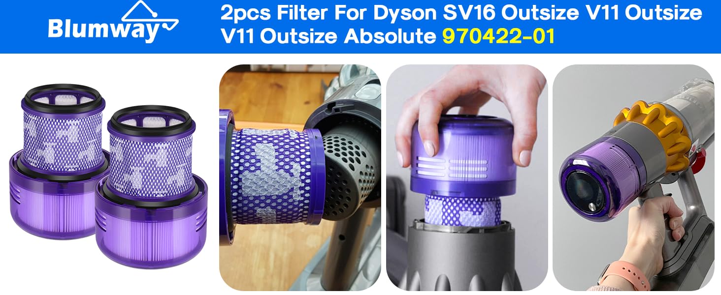 2 Pack Vacuum Filters Replacement For Dyson V11 Outsize