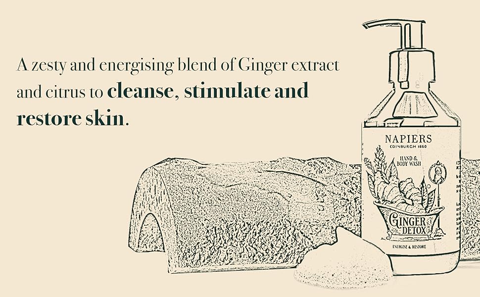 Napiers Ginger Detox Natural Body Wash with Citrus Extracts