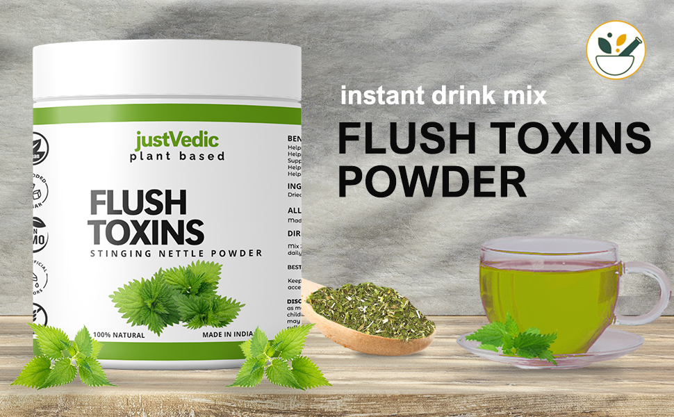 Just Vedic Flush Toxins Drink Mix (200 Grams Pack of 1 Month) Helps