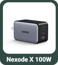 Amazon | UGREEN NexodeX 100W GaNII充電器 3ポート(USB-C*2+USB