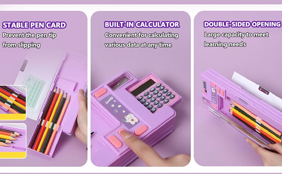 pencil case with calculator