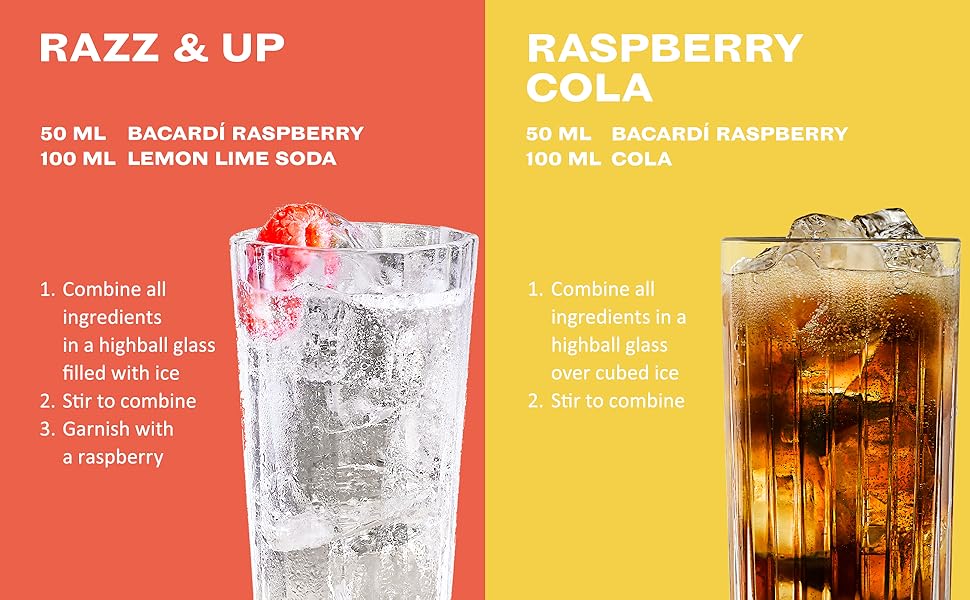 BACARDÍ Raspberry, White Rum Blended with Crisp Raspberry Flavours