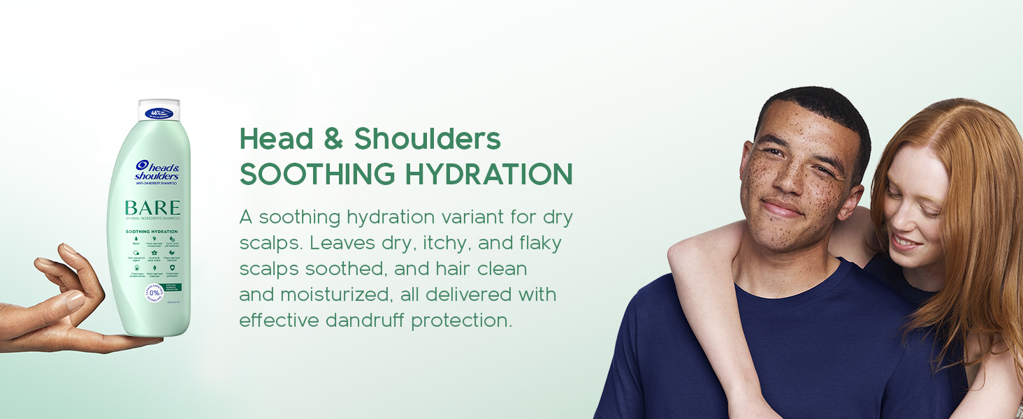 Head & Shoulders Anti dandruff Shampoo, Pure Clean, Sulphate free, 2 x 400 ml, Duo Pack. Bare