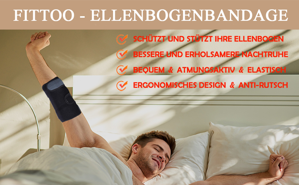 stützt und schützt den Ellenbogen, bequem, atmungsaktiv und elastisch, ergonomisches Design
