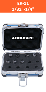 Accusize Industrial Tools 7-Pc ER-11 Collet Set