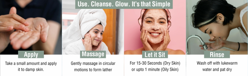 Facial Cleanser - How to Apply