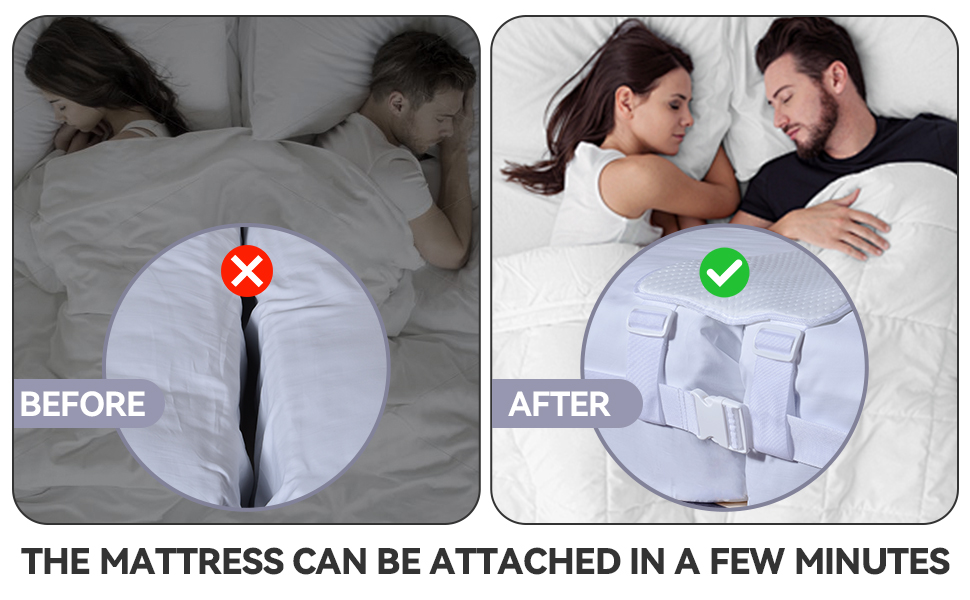 12" Wide Thicken Bed Bridge Twin to King Converter Kit Twin