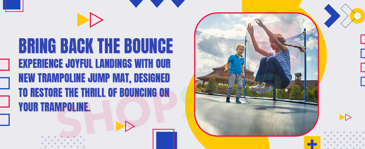 Polypropylene trampoline mat Rust-resistant v-rings Anti-slip trampoline mat Fade-resistant bounce