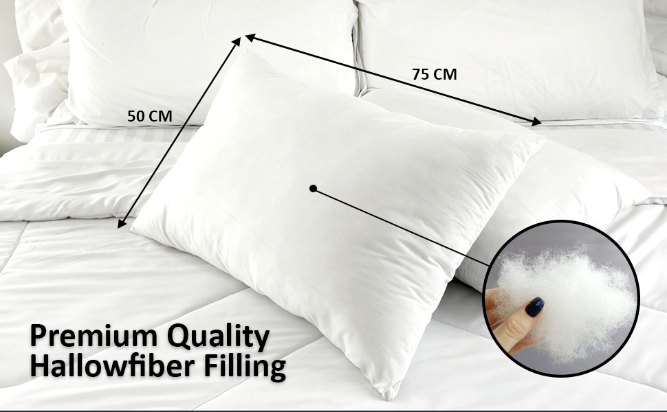 CareDeep Soft Support Pillows 2 Pack Bounce to Back Pillows Sleep