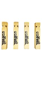 Fartime 4 PCS-Wooden Train Whistle Musical Toy for Kids (4 Tone)