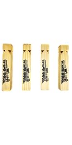 Fartime 4 PCS-Wooden Train Whistle Musical Toy for Kids (4 Tone)