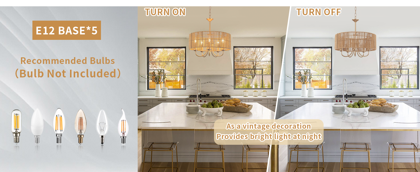 rattan pendant light fixture