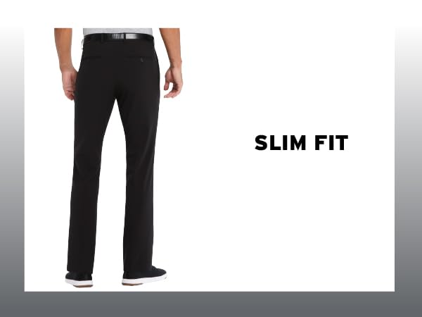 Savane Men's Slim Fit 4-Way Stretch Pant With Active