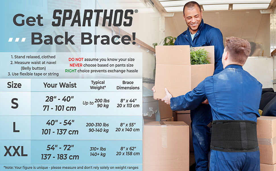 Sparthos Back Brace for Lower Back Pain Immediate Relief from