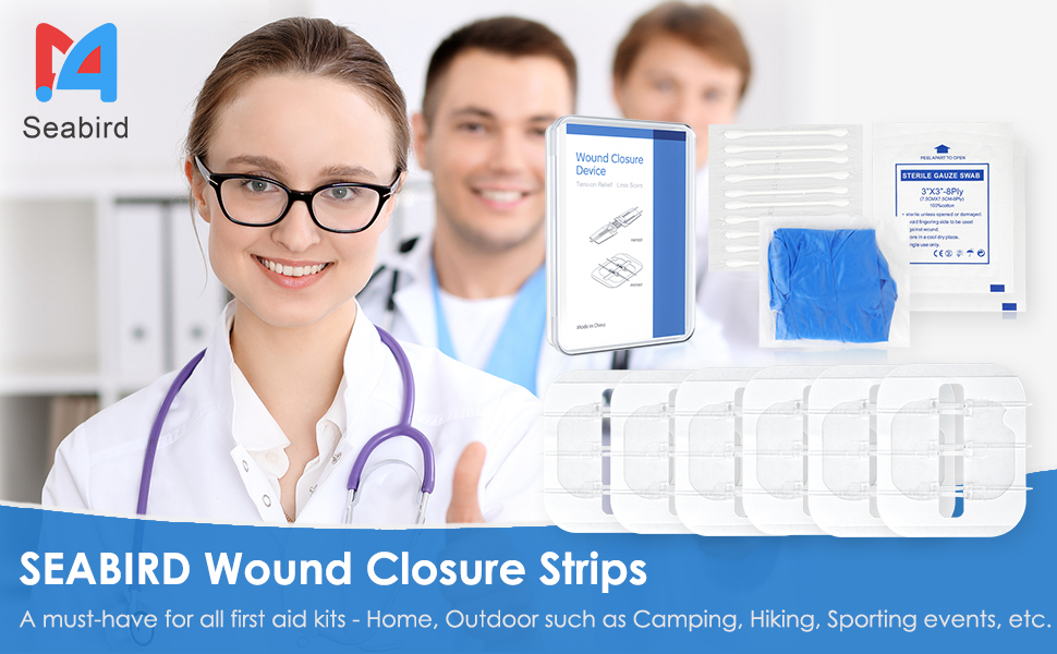 SEABIRD Emergency Wound Closure Device, Zipstitch Laceration Kit, Steri