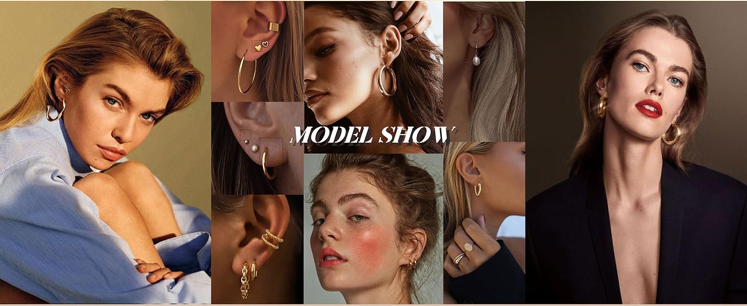 gold earring set