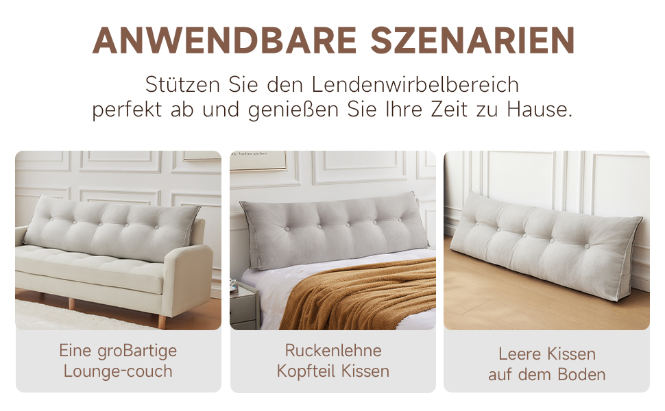 Dorifine Kissen Bett Rückenkissen, Lesekissen für Bett, Dreieckiges