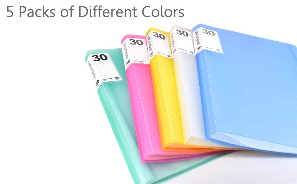 Smarpau 5 Pack Display Book 8.5" x 11", Presentation Binder with