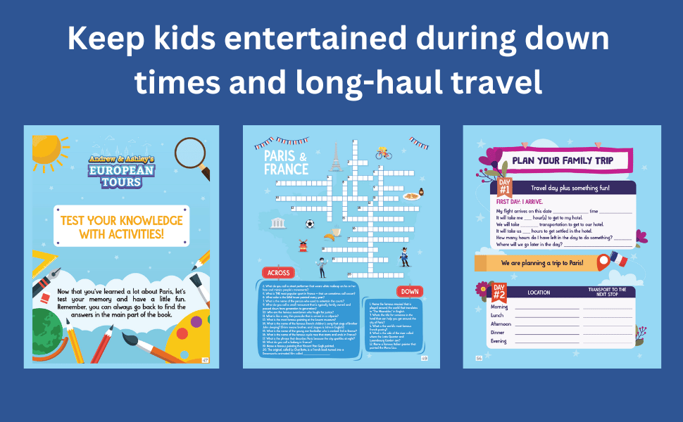 travel Activities for kids, paris, france, trip planner