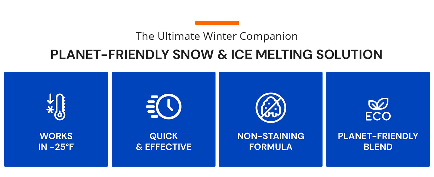 Snow Joe Blue Heat Snow & Ice Melter, Heat Pellets, Non-Staining, 20 Lb Bag