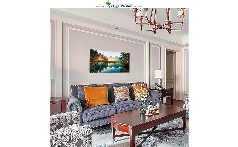 Autumn Lake Large Stretched Canvas Wall ... 12 B0BJKK2CZ2