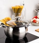 Daniks Modern Batterie de Cuisine INOX avec Couvercles en Verre - 6 Pièces, Tous Feux Dont Induction - Poignées en Silic 7ca0a300 5d18 47f1 9362 31b211f54065. CR19,146,667,731 PT0 SX166 V1