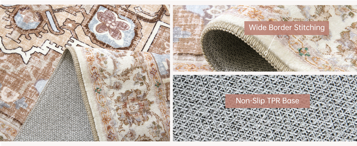 ROCYJULIN 9x12 Area Rugs for Living Room, Faux Wool Area