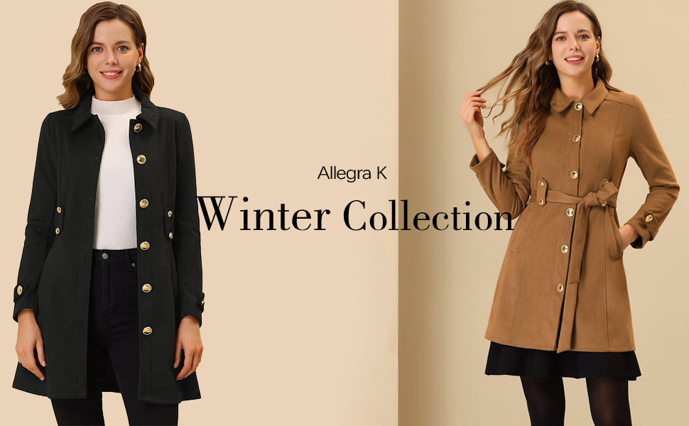 Amazon.com: Allegra K Women's Faux Suede Coats Single