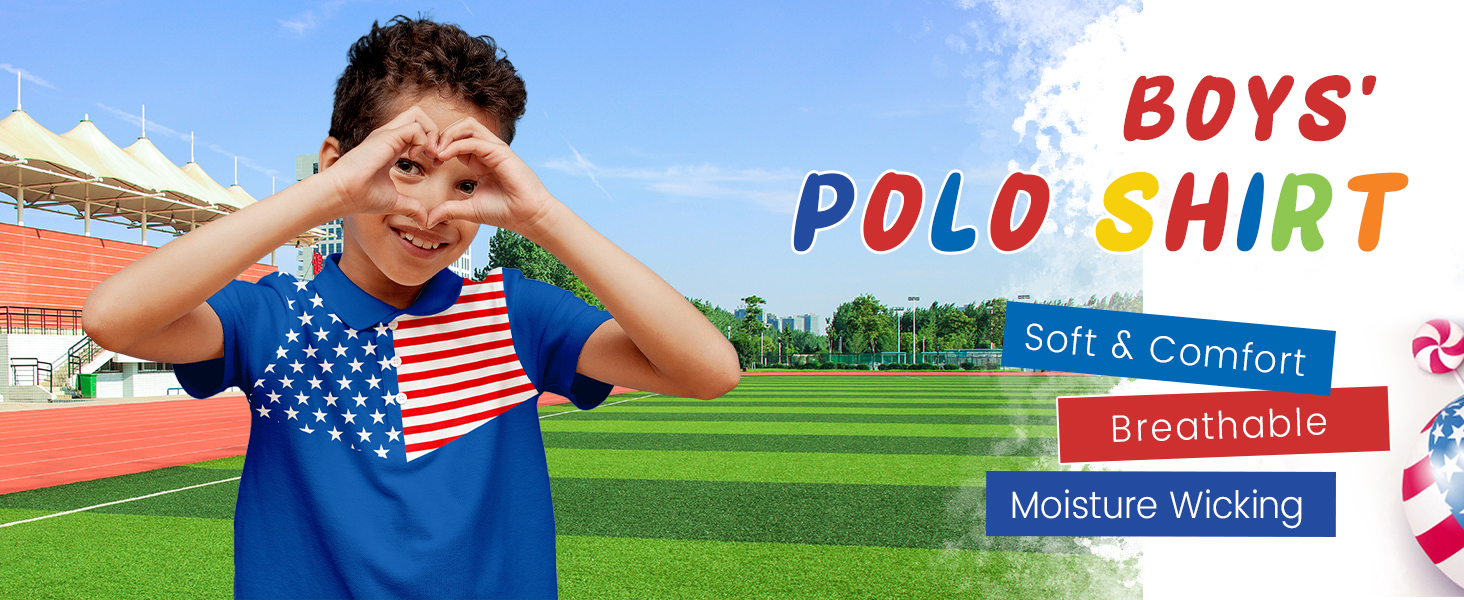 Boys American polo shirt