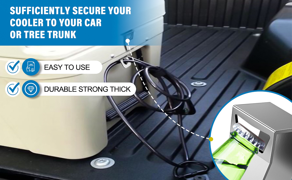 2 Packs Cooler Lock Bracket with Bottle Opener, Heavy Duty